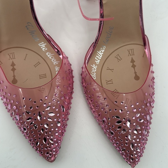 Disney x Aldo Cinderella heels size 10 Pink rhinestone - Picture 4 of 10